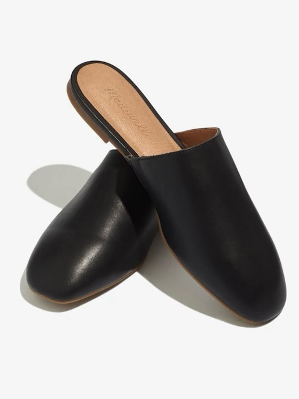 🌻NEW Madewell The Cory Mule Leather Women's Square Toe Slip On Flats Size 9.5